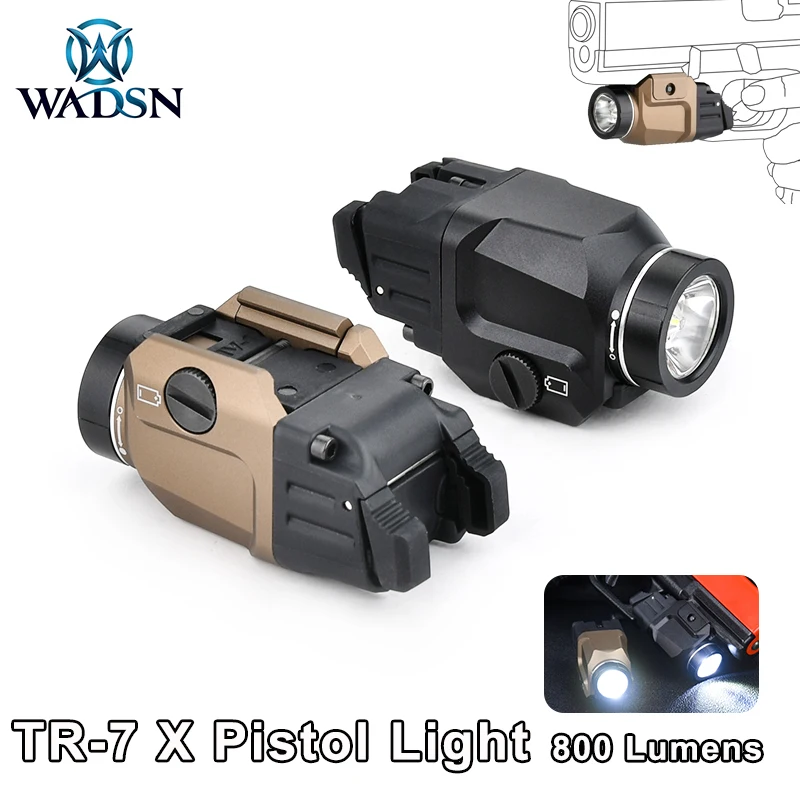 WADSN TR-7 X luz montada 800 lúmenes arma de caza linterna Airsoft incluye interruptores de paleta altos y bajos aptos para linterna de riel de 20mm - imagen 2