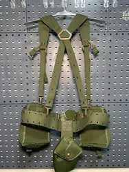 Cinturón táctico MOLLE modular con bolsillos y arnés