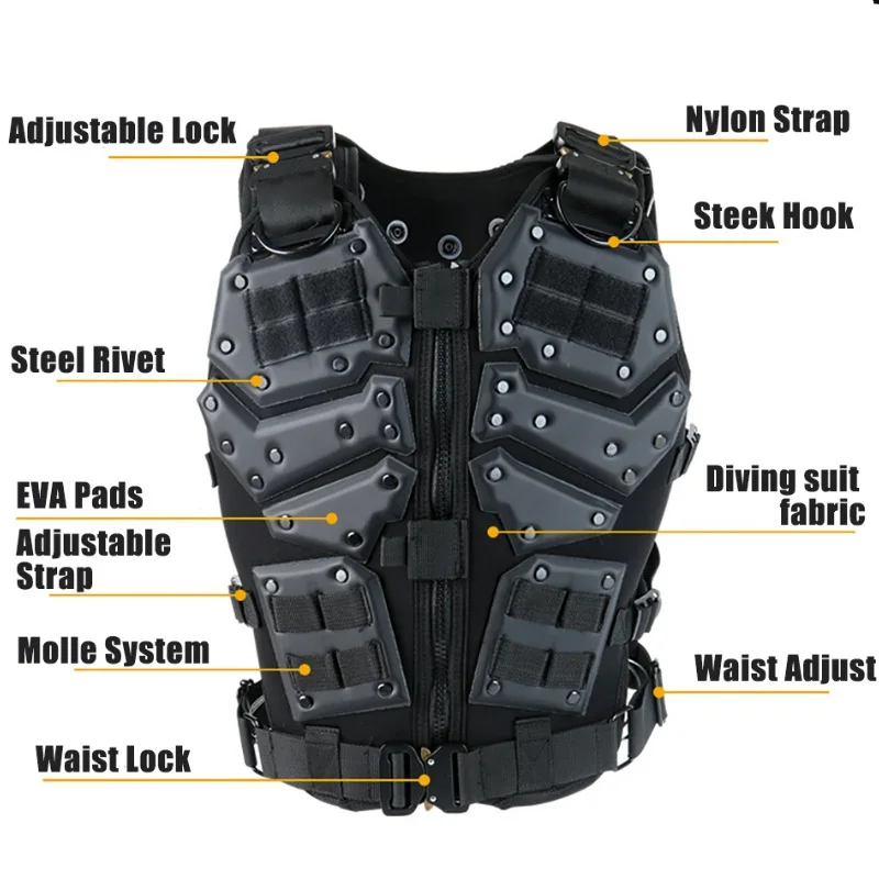 Chaleco táctico militar TF3, Transformer, armadura corporal de combate, Swat, ejército, Paintball CS, juego de guerra, equipo de caza, chalecos Airsoft - imagen 4