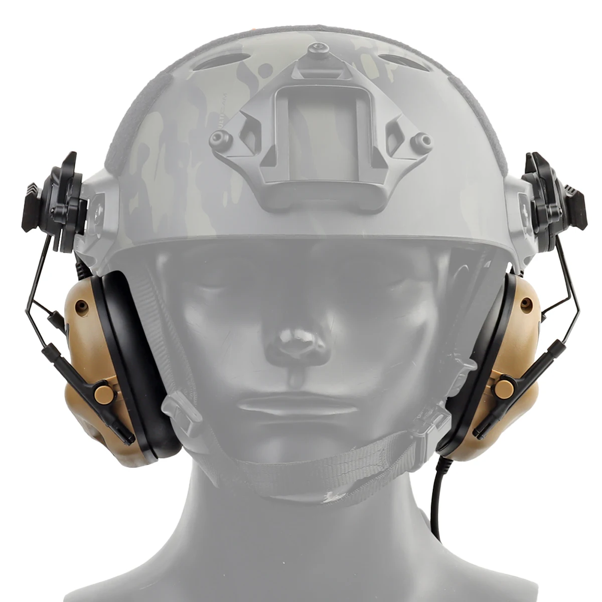 Auriculares tácticos sin selección, auriculares con cancelación de ruido para casco, adaptador de Radio PTT Baofeng, auriculares móviles - imagen 4