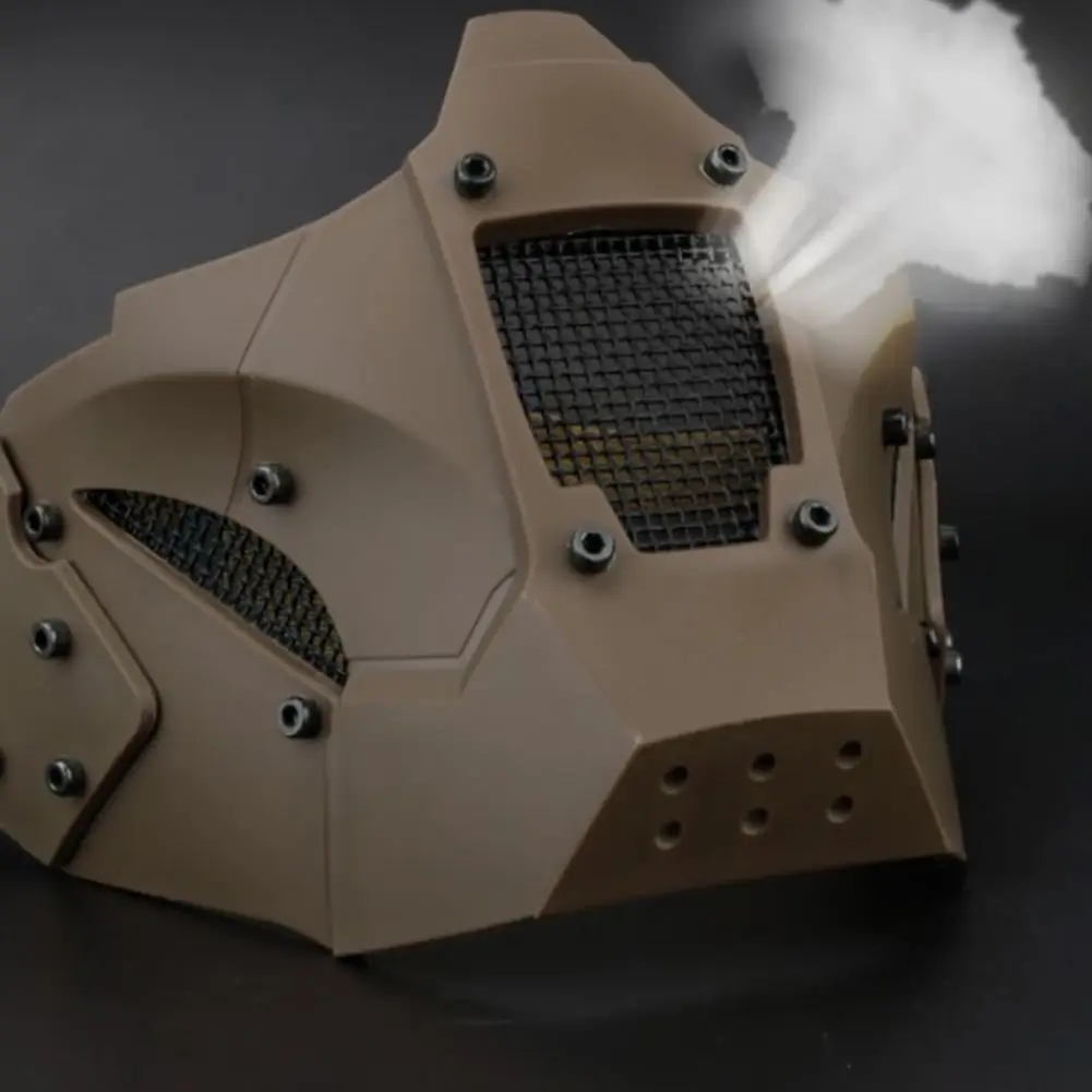 Máscara de malla de acero de media cara para Airsoft, máscara de casco rápido para CS, tiro, Paintball, máscara táctica de tiro - imagen 5