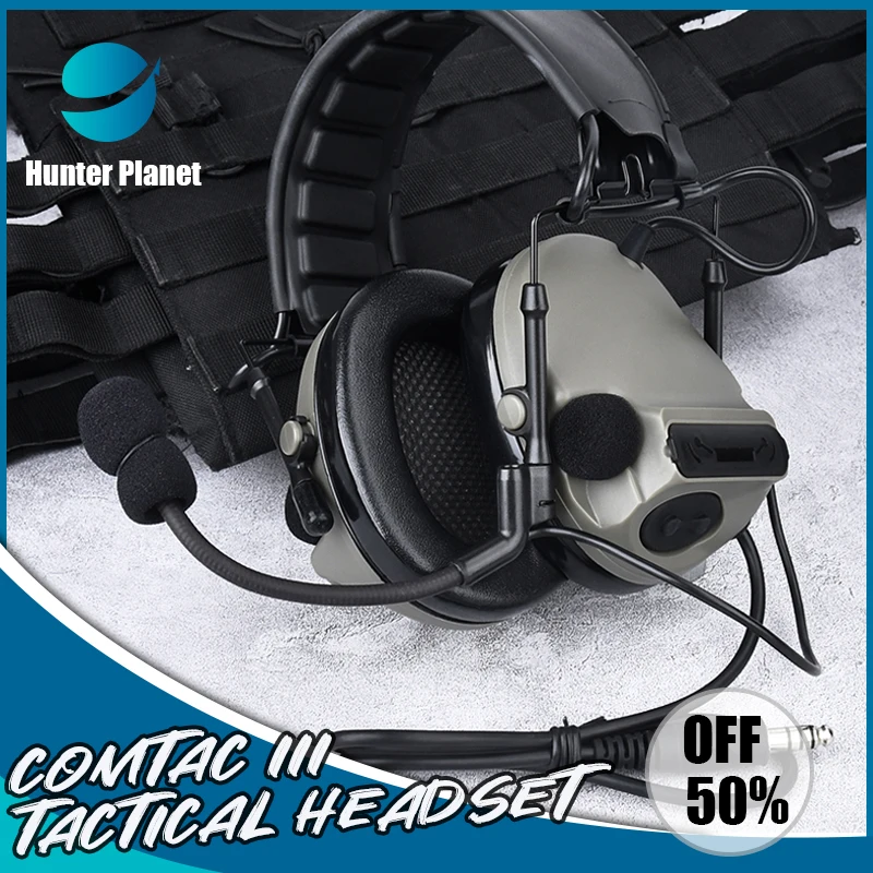 WADSN COMTAC III Auriculares Supresores Activos Tácticos con Micrófono - imagen 2