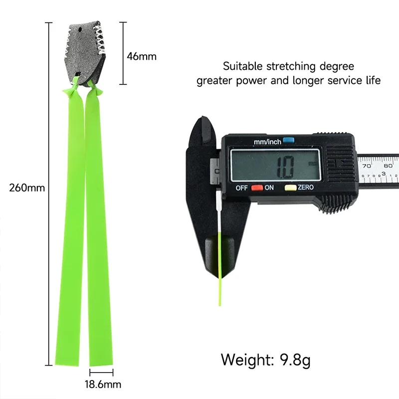 Tirachinas para escopeta de gran capacidad, banda de goma plana, goma resistente a la tracción, bola de acero para tiro, accesorios para tirachinas de caza - imagen 2