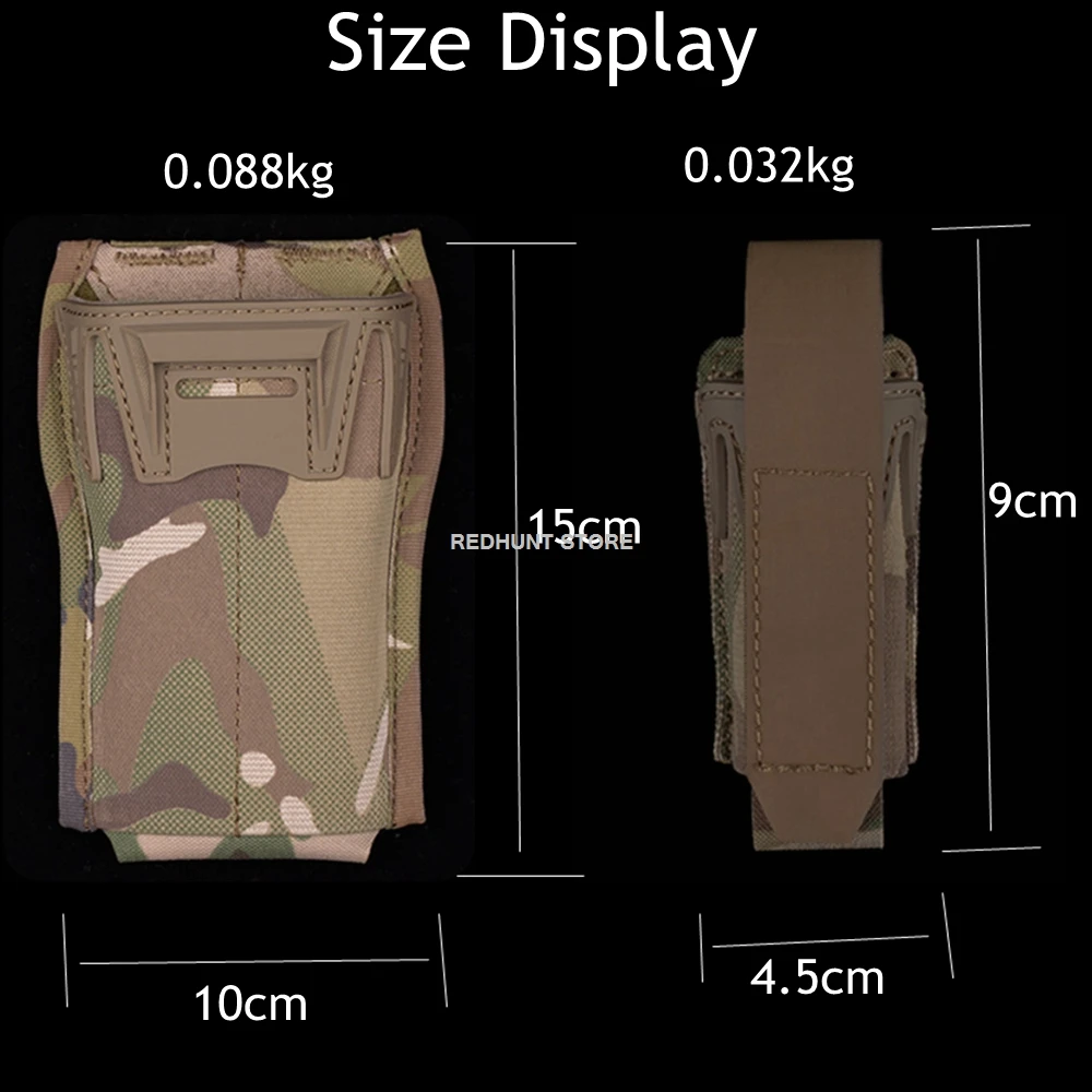 Para 9mm/45acp bolsa táctica individual para revistas elástico 5,56/7,62 funda para revistas Agilit Pincers cinturón de chaleco de caza de liberación rápida - imagen 2