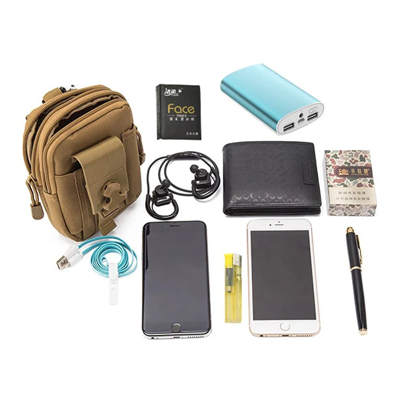 Bolsa táctica Molle multifunción para hombre, mochila pequeña impermeable, informal, EDC para herramientas, teléfono móvil, caza - imagen 3