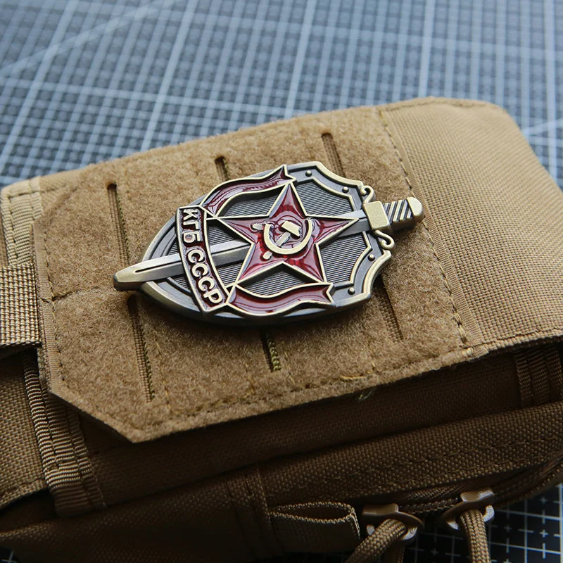 Parches de Metal de la Unión Soviética, insignias KGB CCCP para ropa, apliques de chaleco, equipo de seguridad del Estado, insignias URSS con ganchos - imagen 3
