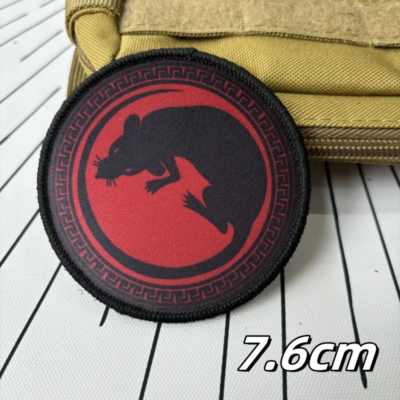 Parche táctico de la Legión del equipo del dragón del ratón nuevo, pegatinas de ropa estampadas, insignia de Juego de Ender, brazalete, emblema de gancho y bucle - imagen 4