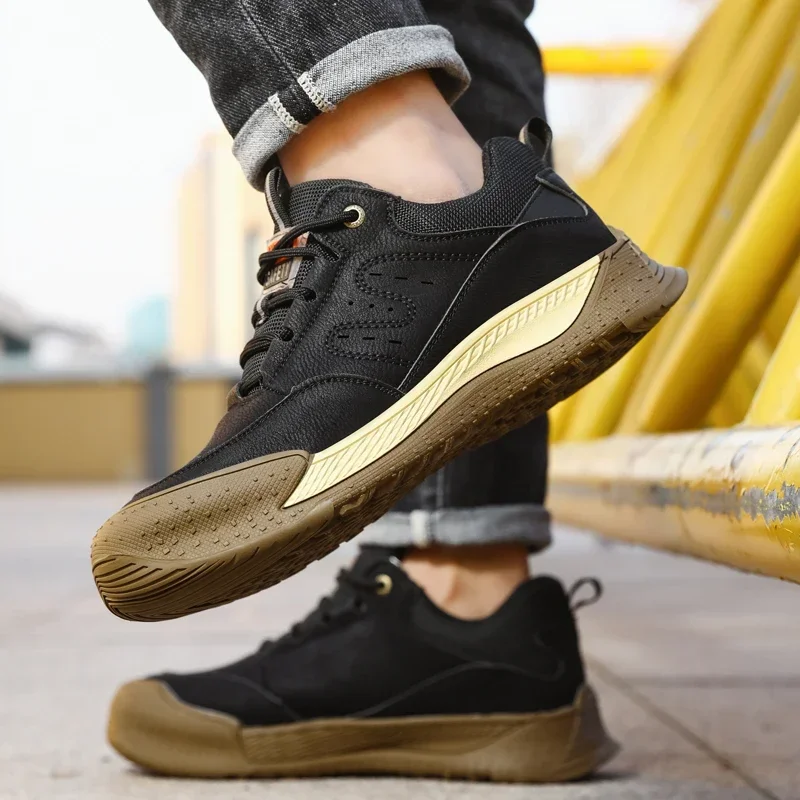 Nuevas zapatillas de seguridad ligeras y transpirables para Hombre, botas de trabajo antideslizantes para Hombre, puntera de acero, zapatillas antiperforación para Hombre - imagen 5