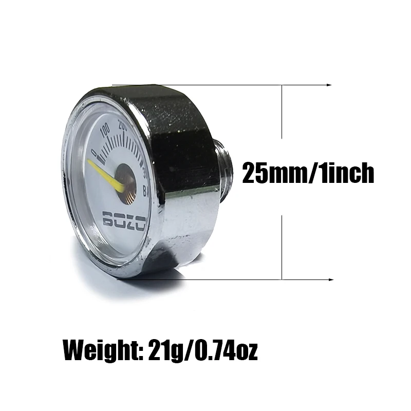 Mini manómetro de 200bar 350bar, 1 pulgada, 1/8NPT, 1/8BSPP, M10 * 1, bomba manual de alta presión para buceo y montañismo - imagen 4