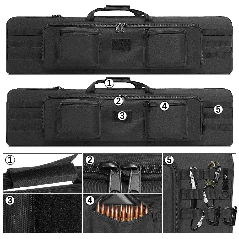 Bolsa para pistola de 100 y 120cm, funda para Rifle, mochila, bolso de transporte para pistola larga, mochila para Rifle de francotirador Airsoft, bolso de hombro para accesorios de caza - imagen 2