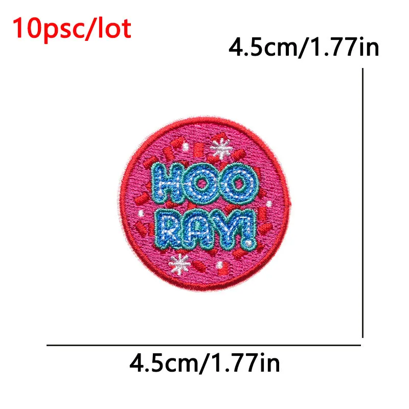 10 unids/lote de parches de dibujos animados para ropa, parches bordados para planchar en pegatinas para ropa - imagen 5