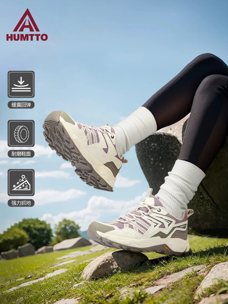 HUMTTO, zapatos de senderismo para hombre, zapatos de escalada para deportes al aire libre, zapatos para caminar, zapatillas de Trekking para mujer, botines, zapatos informales transpirables - imagen 2