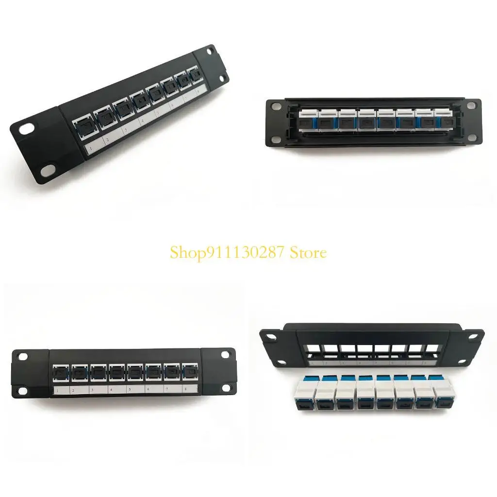 Panel parche óptico 8 puertos J1HC 10 g Listado carcasa plástico