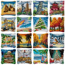 Juego ganchos de pestillo paisaje al aire libre bordado pintura DIY