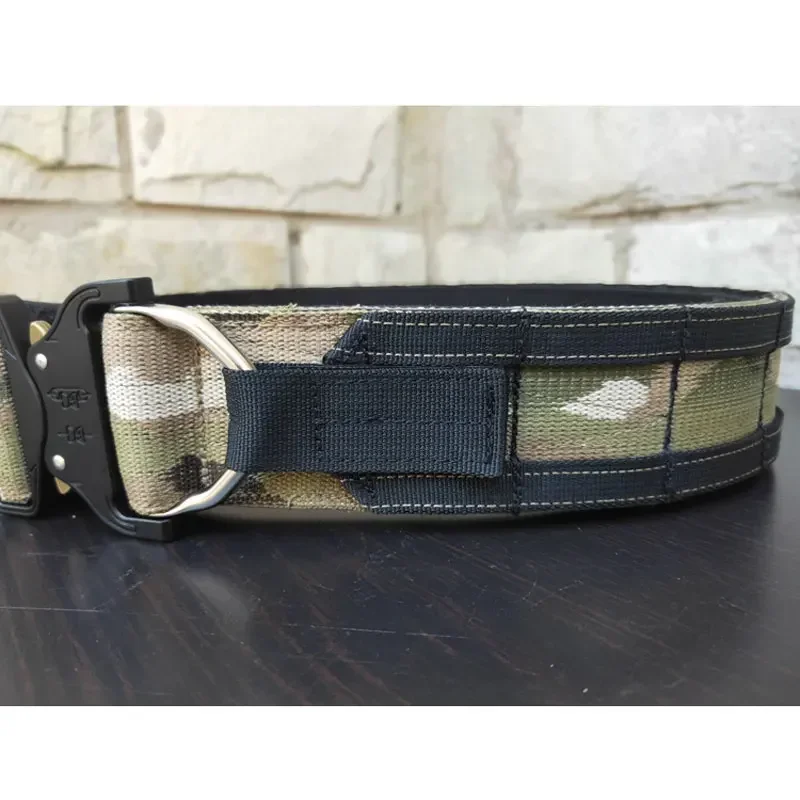 Cinturón táctico Molle Airsoft Multicam cinturón de combate tiro equipo de combate caza cinturón de batalla al aire libre 2 pulgadas - imagen 2