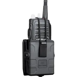 Sistema MOLLE negro duradero para fijación segura de radios tácticos