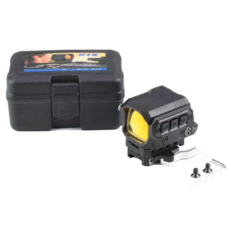 Mira réflex de punto rojo R1X, 2 MOA táctica con montaje Q-D, óptica de punto rojo holográfica, alcance ajustable, montaje en riel de 20mm - imagen 5