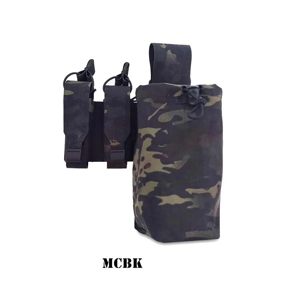 Bolsa de reciclaje táctica para exteriores, bolsa de basura de cintura, bolsa doble Mag de 9mm + juego combinado de bolsa individual Mag 5,56 - imagen 3