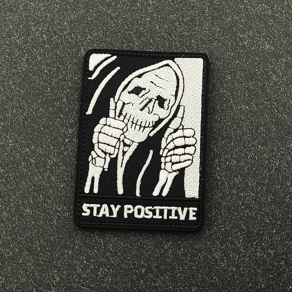 Accesorios de bolsos personalizados y creativos, insignias de moral de actitud positiva, mochilas para exteriores, chaquetas, brazaletes, parches de gancho DIY - imagen 3