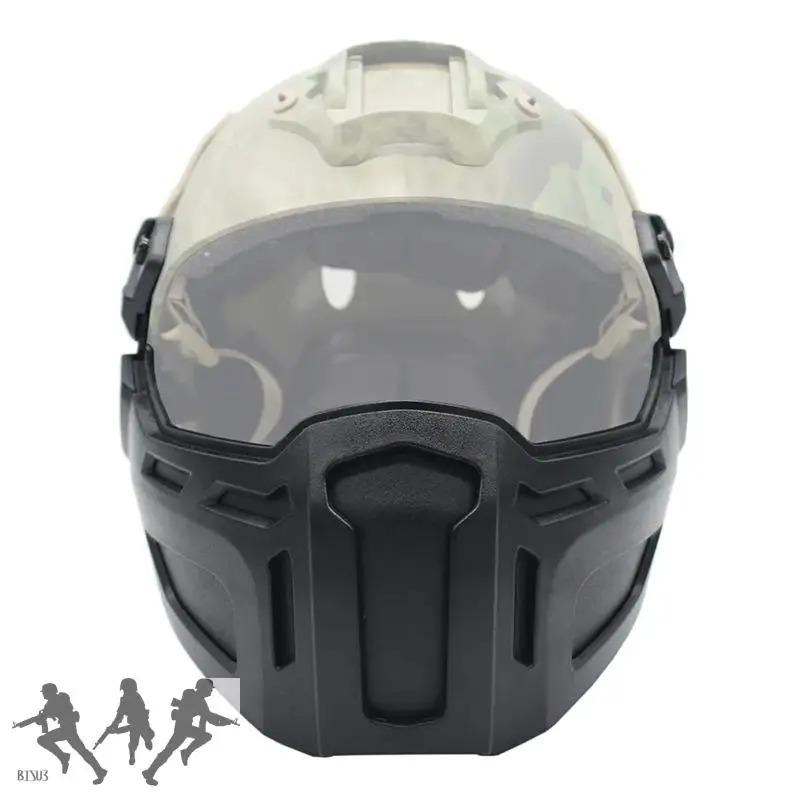 Paintball Airsoft media máscara protección casco riel y visera Flip Up gafas para casco táctico rápido - imagen 2