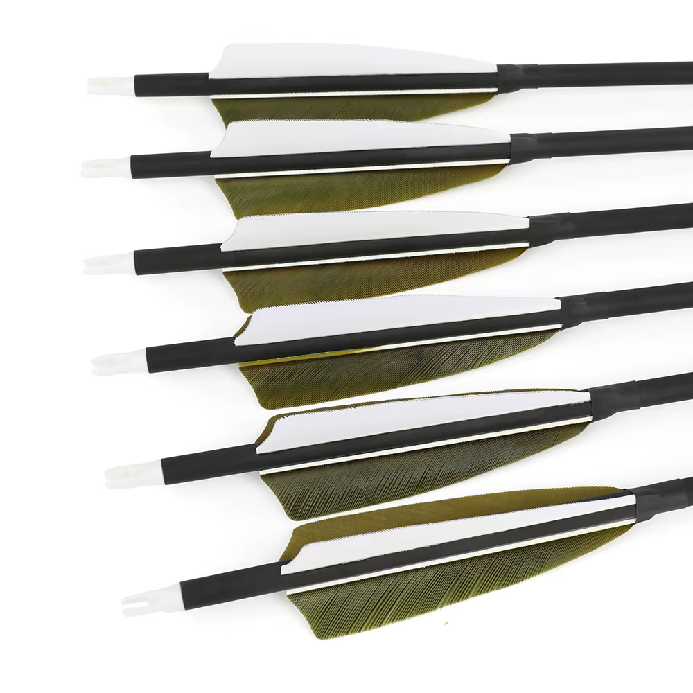 flechas carbono 500 columna 30 pulgadas pluma pavo caza - imagen 5