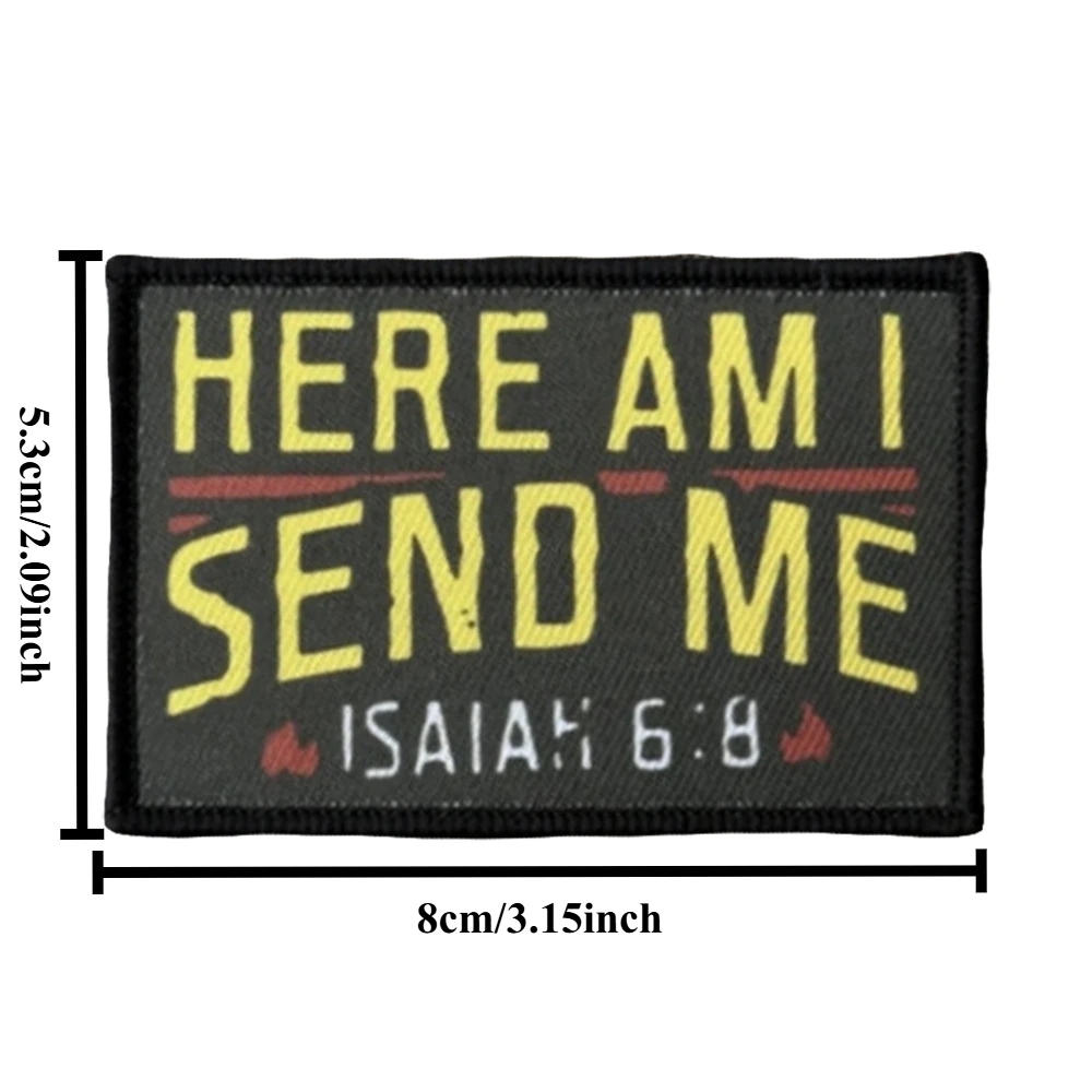 Parches tácticos del versículo de la Biblia para ropa, parche de gancho y bucle religioso, insignia de moral militar, apliques de combate, pegatinas para mochila - imagen 3