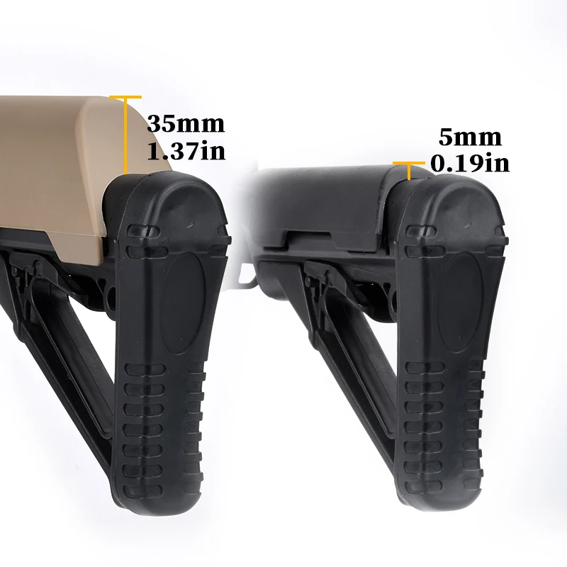 CTR de nailon táctico, elevador de mejillas bajo alto, versión para no pistolero, accesorios para Airsoft - imagen 3