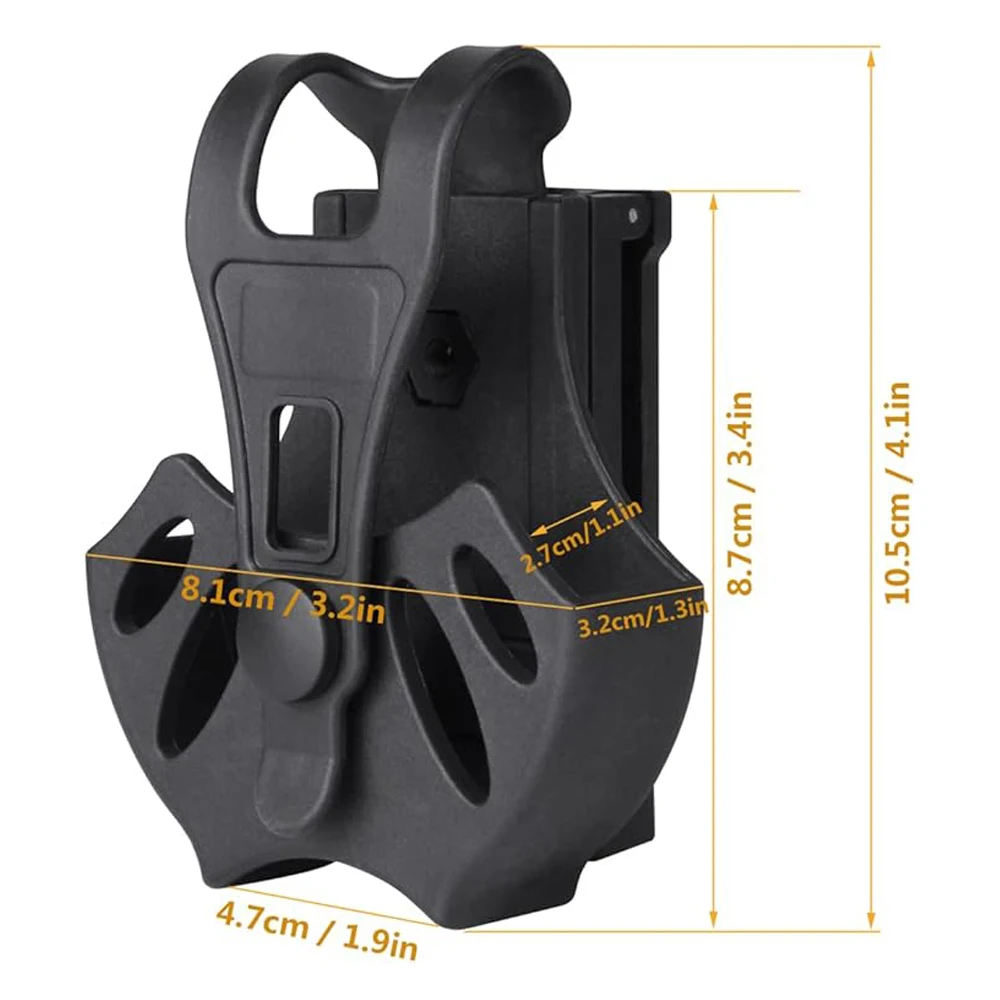 Bolsa táctica para esposas con 360 °   Clip giratorio, polímero duradero para cinturón/sistema MOLLE, cierre a presión seguro - imagen 2