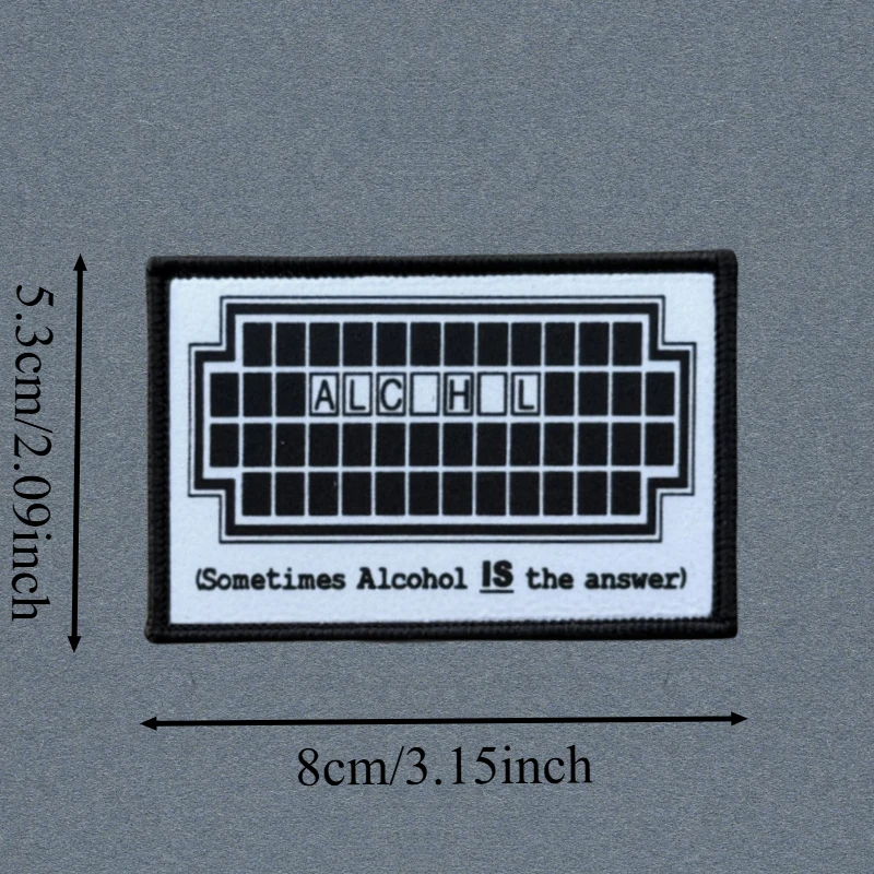 A veces el Alcohol es la respuesta parche estampado chaleco táctico gancho y bucle insignia moral mochila pegatinas brazalete parches para ropa - imagen 3