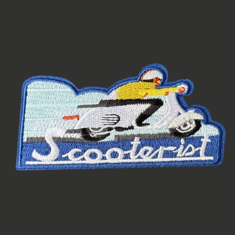 Parche para ciclista de patinete, insignia de moral táctica, gancho bordado y bucle, mochila, ropa, accesorios decorativos, pegatina, brazalete - imagen 2