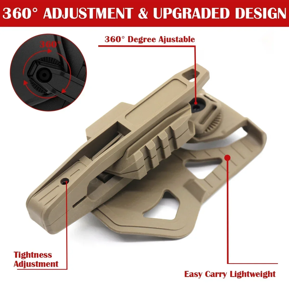 Funda táctica G7 / G7A Universal OWB para doble pila GL, Smith & Wesson, Springfield, CZ