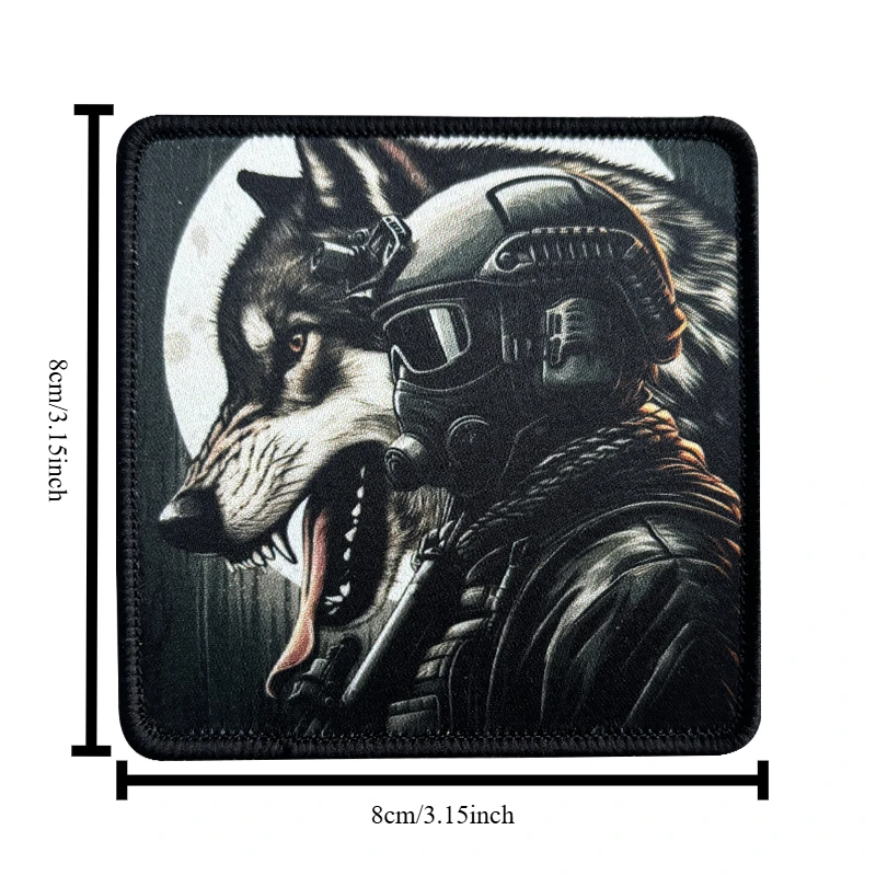 Parche táctico Warrior&Wolf con velcro – Insignia militar del ejército - imagen 2