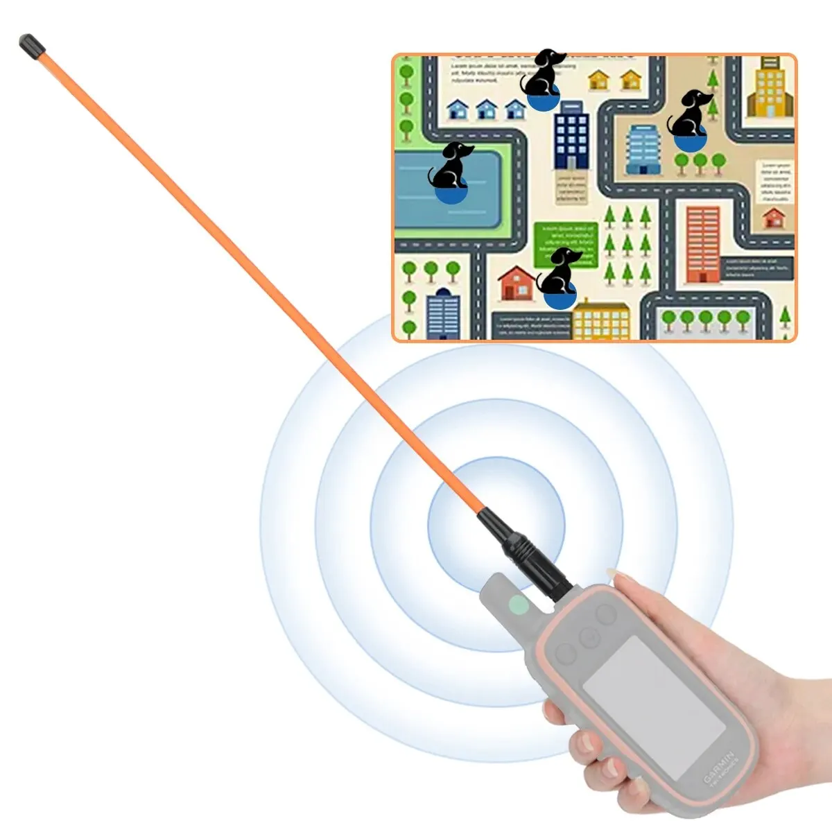 Antena GPS 771 sma-macho Garmin, GPS Alpha de 38CM, antena de látigo de largo alcance extendido para Alpha 100, 200, Astro 220, 320, 430, Radio Ham - imagen 5