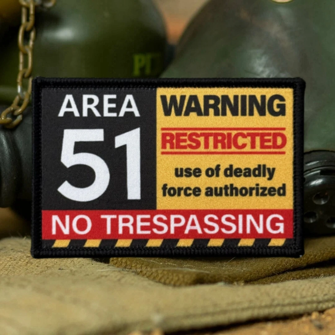 Advertencia 51 parches impresos de gancho y bucle para ropa insignia de moral táctica decoración de mochila del ejército militar pegatina personalizada - imagen 5