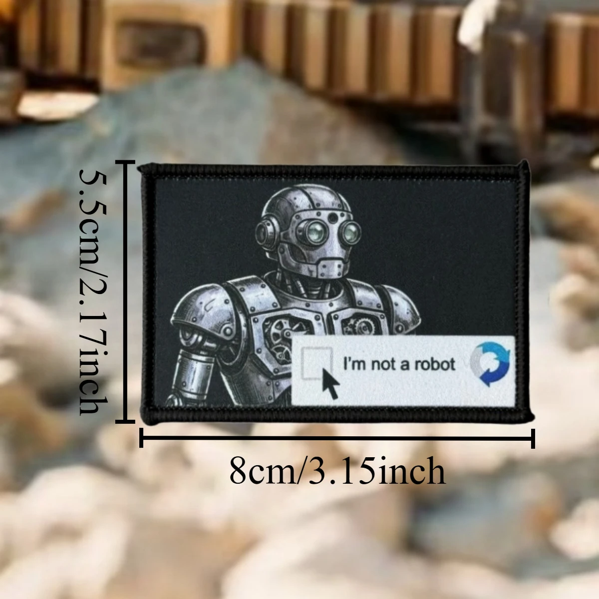 Parche táctico No soy un robot militar con gancho y bucle EE. UU. - imagen 3