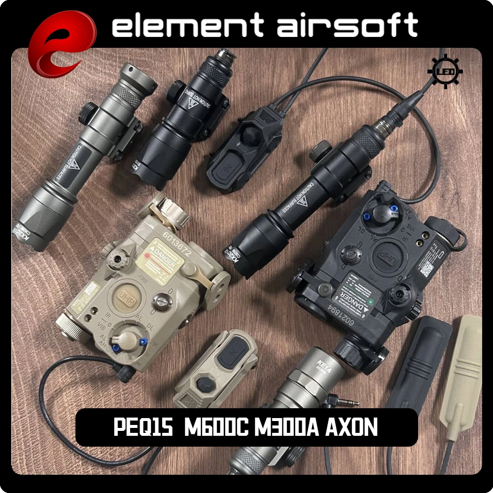Elemento PEQ15 pluma láser M300A M600C linterna AXON control dual cola de rata PEQ15 caja táctica juego de láser infrarrojo