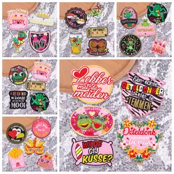 Juego de 3-6 uds de parches Oeteldonk de Países Bajos para ropa, emblema de rana de Carnaval 2026, parche bordado, parches de costura para planchar, insignias