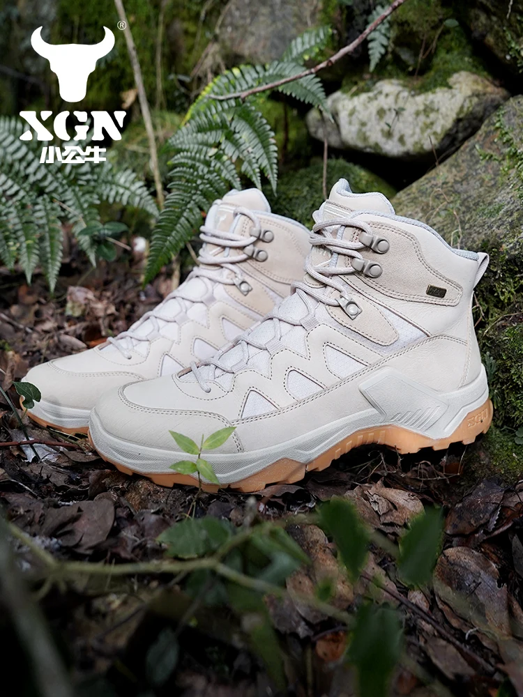 XGN EVENT-zapatos de senderismo impermeables para hombre, zapatillas de deporte de piel de vaca de montaña, botas de caza, botines tácticos de combate en el desierto, botas de trekking para mujer - imagen 3