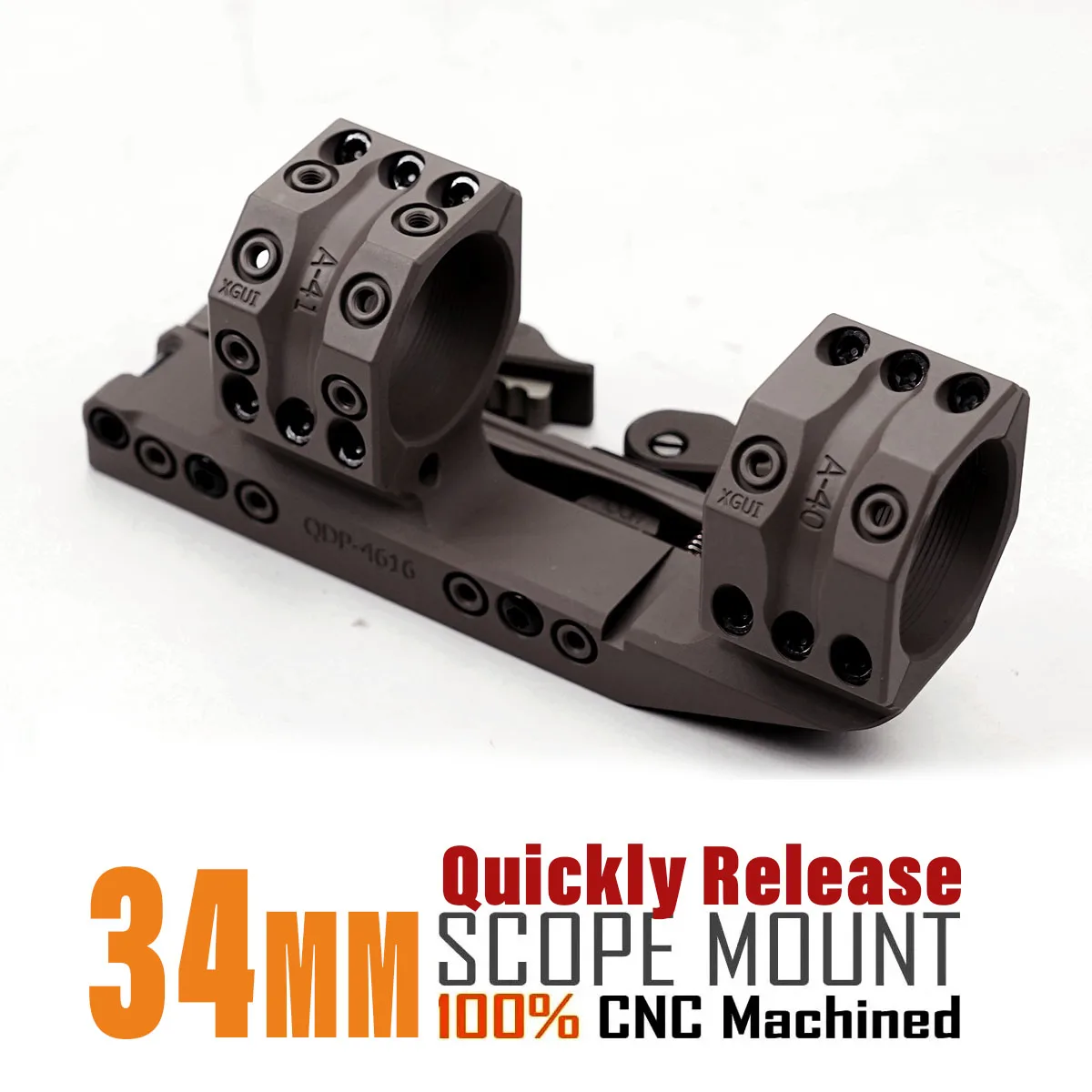 Anillas monobloque AR15 Picatinny QD 30mm FDE desmontaje rápido - imagen 3
