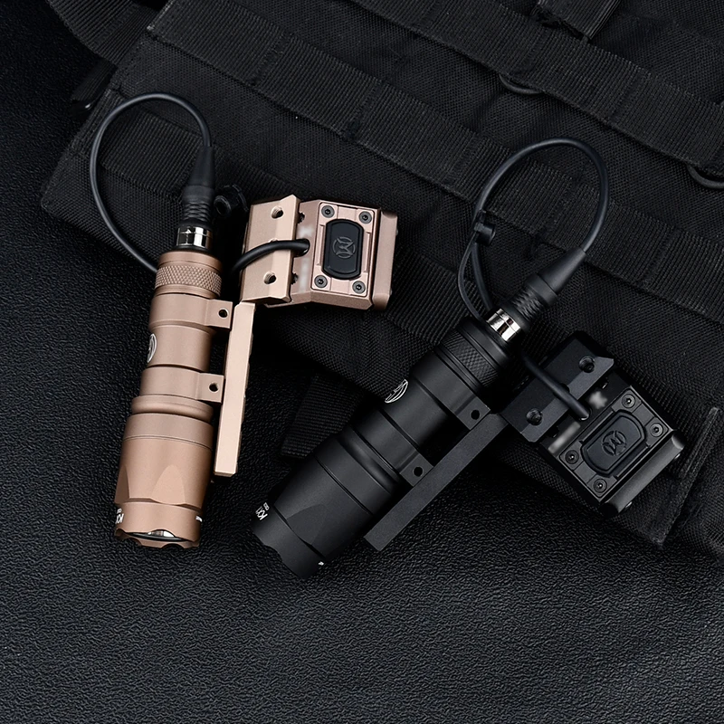 Surefir táctico M600 M300 luz de explorador compensada SF adaptador de ala de luz modbutton interruptor de presión caza Airsoft arma linterna - imagen 5