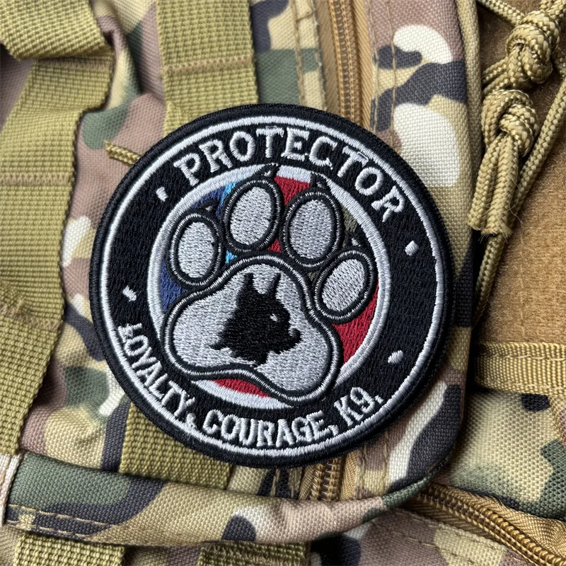 Parche táctico bordado K9 protector – con velcro, para uniforme - imagen 2