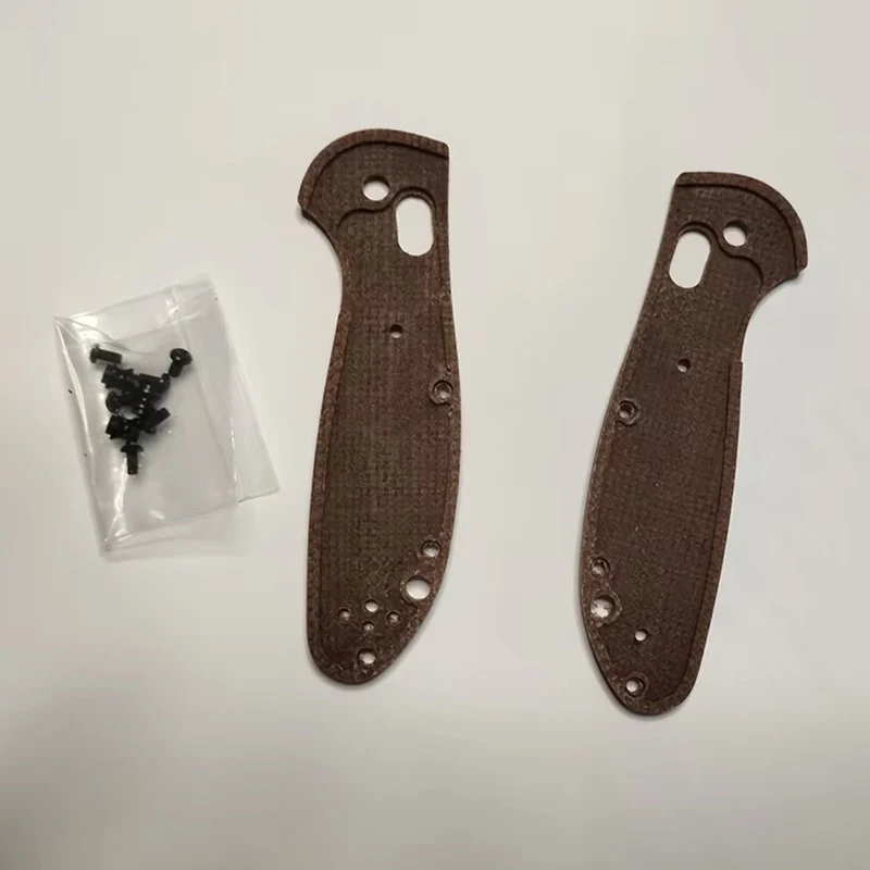 Básculas de mango de cuchillo hechas en Micarta personalizadas para Mini Griptilian 555 556 557 cuchillos plegables agarre accesorios de fabricación DIY - imagen 2