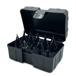 Caja de almacenamiento para puntas anchas de flecha y caza
