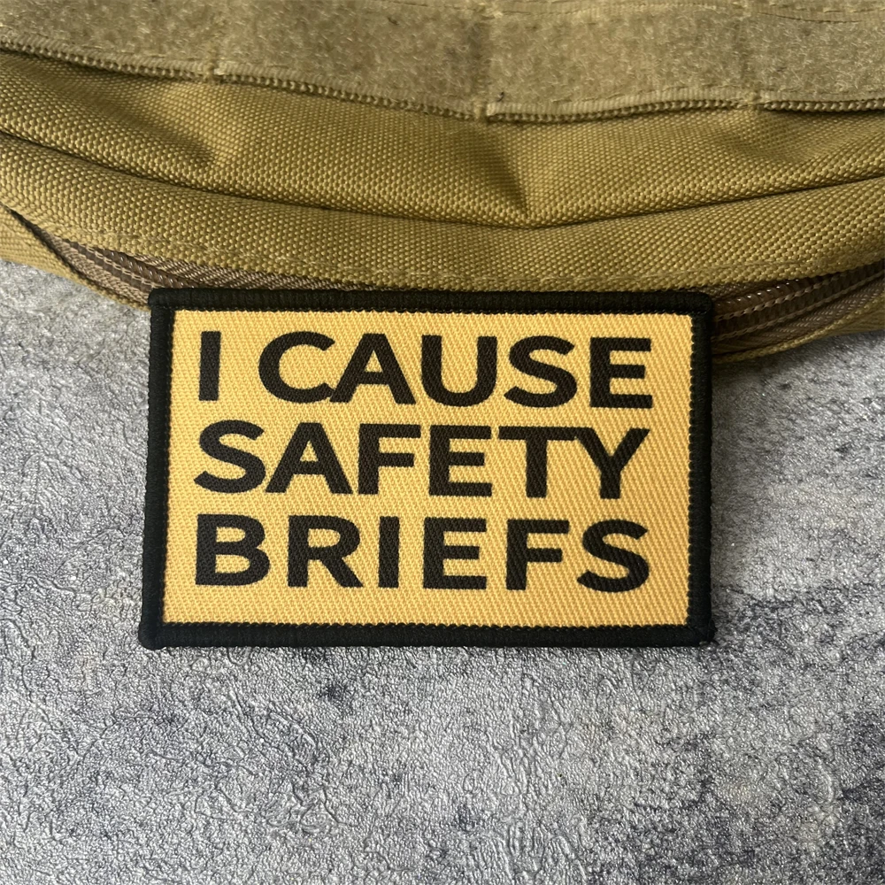 Me causa calzoncillos de seguridad divertido parche de insignia de moral emblema militar brazalete táctico gancho bucle ropa mochila accesorios pegatinas