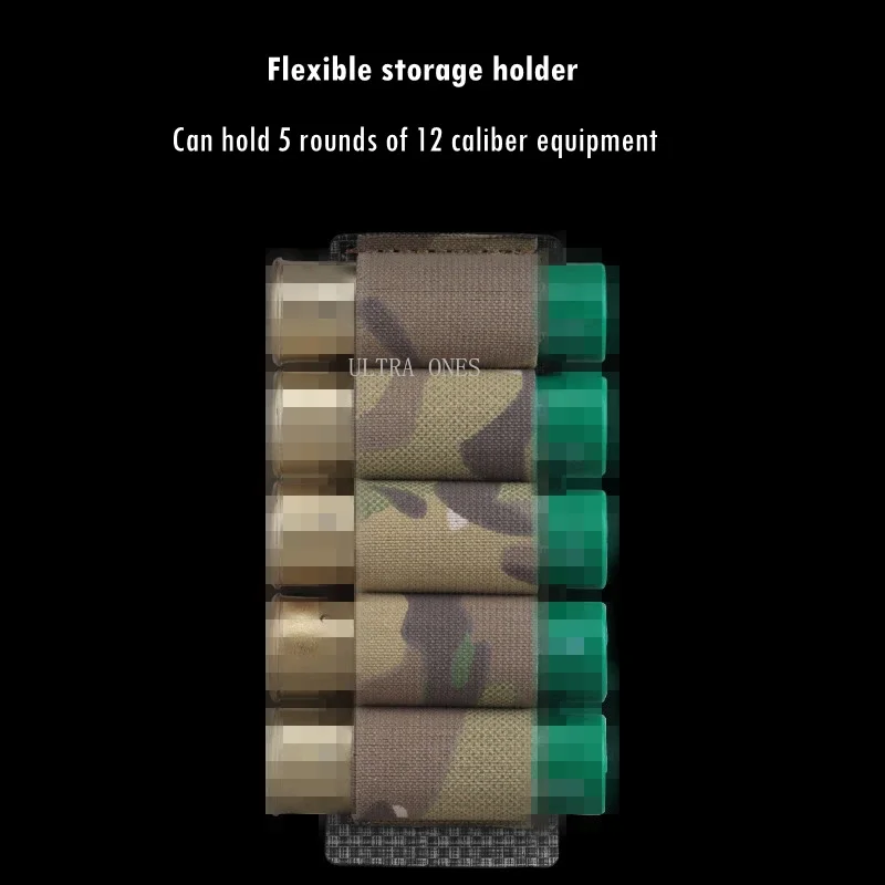 Bolsa táctica para revistas Airsoft, soporte para munición de caza, 5 rondas, 12Ga, bolsas Mag para Rifle de combate y tiro - imagen 5