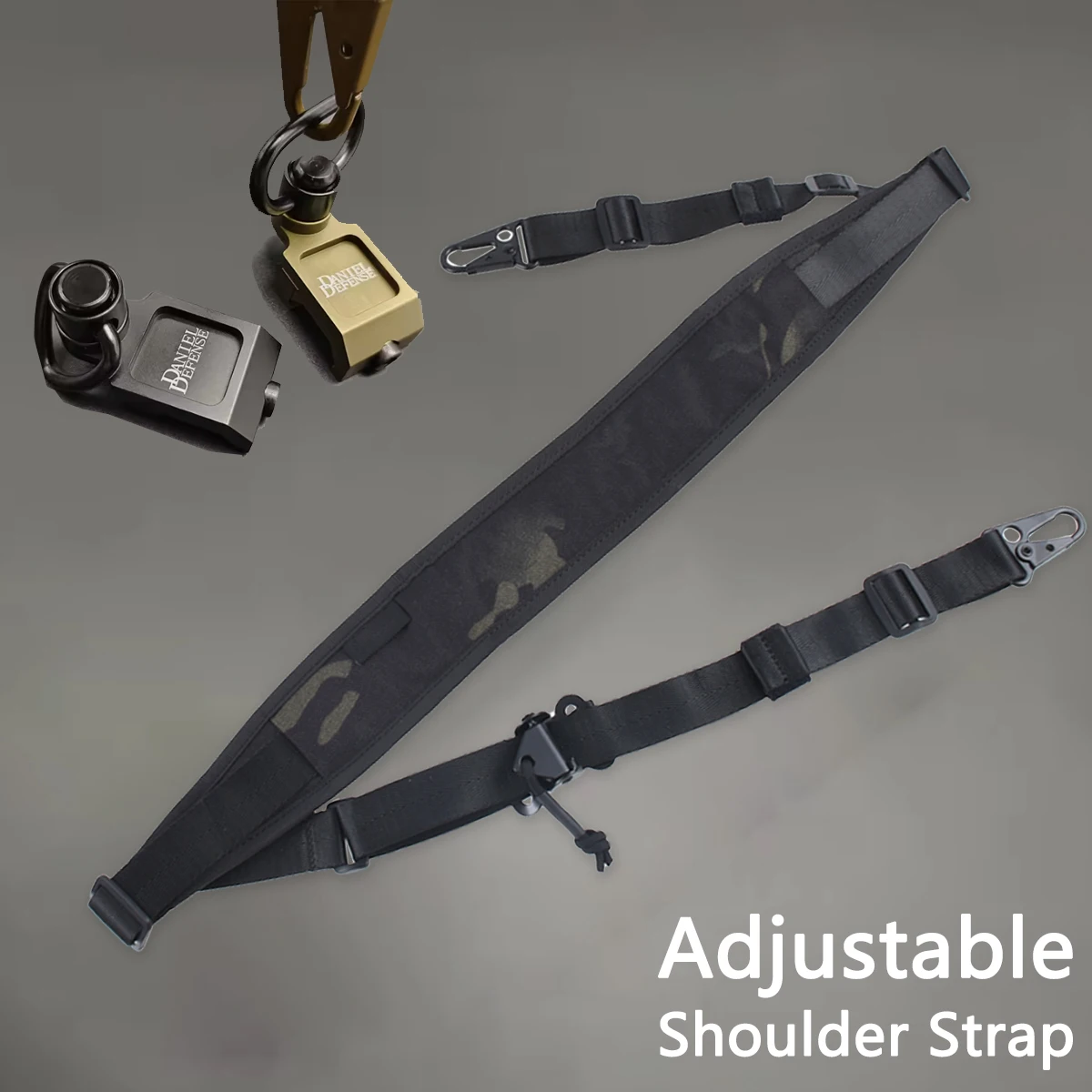 Correa táctica QD de liberación rápida Airsoft, correa ajustable para Rifle de 2 puntos para exteriores con accesorios de caza giratorios DD QD - imagen 2