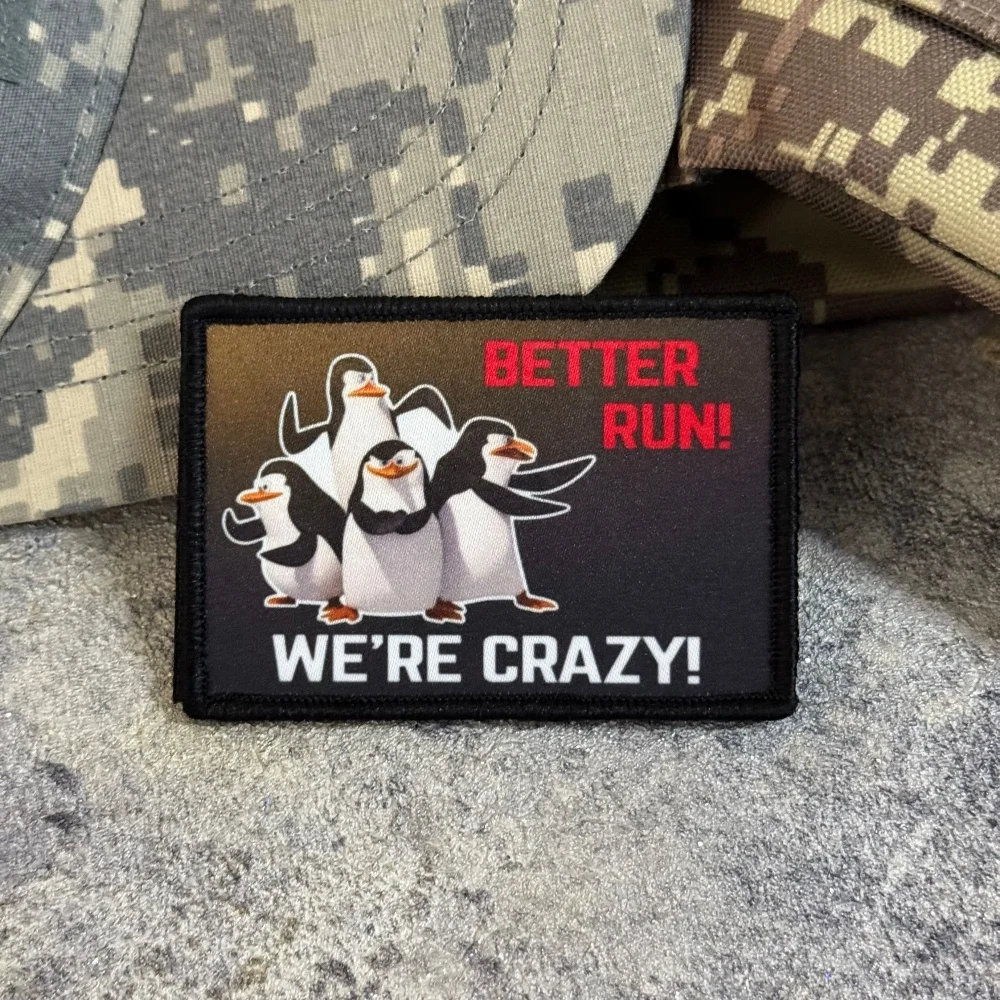 Parche Better Run morale con motivo pingüino, autoadhesivo táctico - imagen 5
