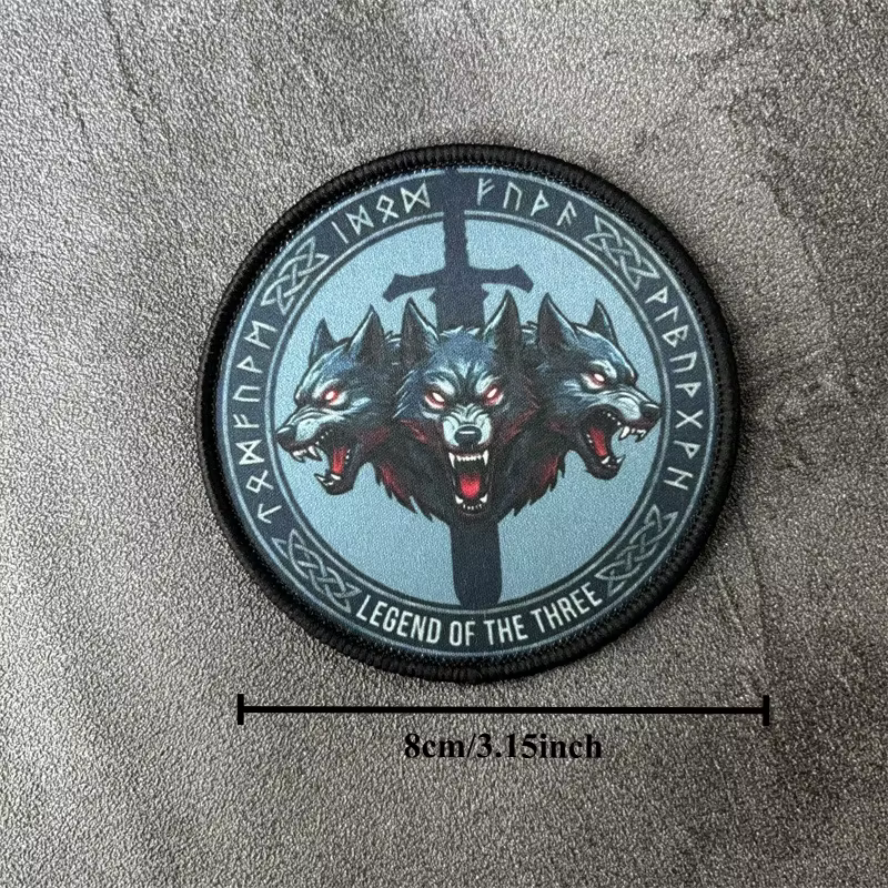Parche táctico velcro gancho y bucle de lobos para insignia moral