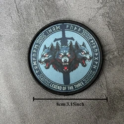 Parche táctico velcro gancho y bucle de lobos para insignia moral