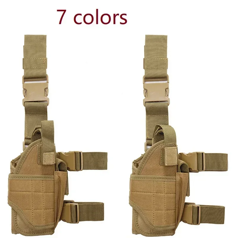 Funda táctica de nailon para pistola Airsoft, pierna izquierda y derecha, para Glock 17 19 P226 M9, funda Universal para pistola en el muslo, funda ajustable - imagen 3